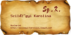 Szilágyi Karolina névjegykártya