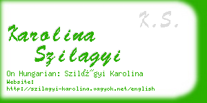 karolina szilagyi business card